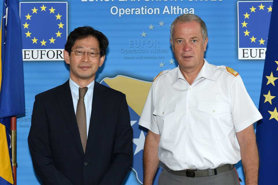 Japanese Ambassador with COM EUFOR