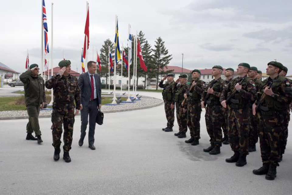 EUFOR honour guard in Camp Butmir.