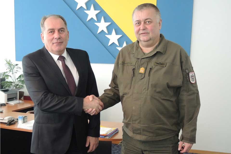 Minister Dragan Mektić meets Major General Friedrich Schrötter