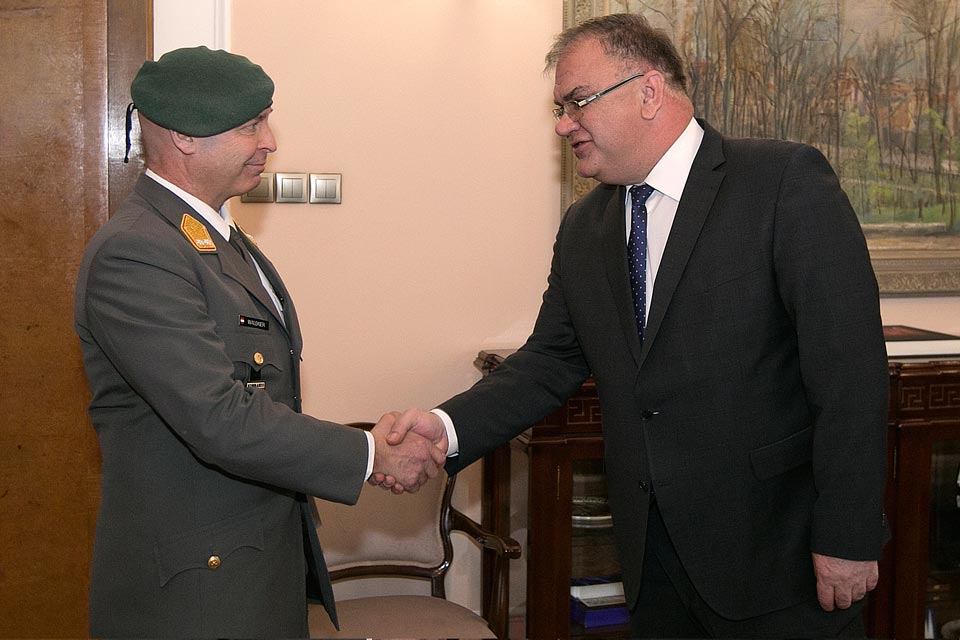 COMEUFOR Maj Gen Anton Waldner during the meeting with the Chairman of the BiH Presidecy H.E. Dr Mladen Ivanić
