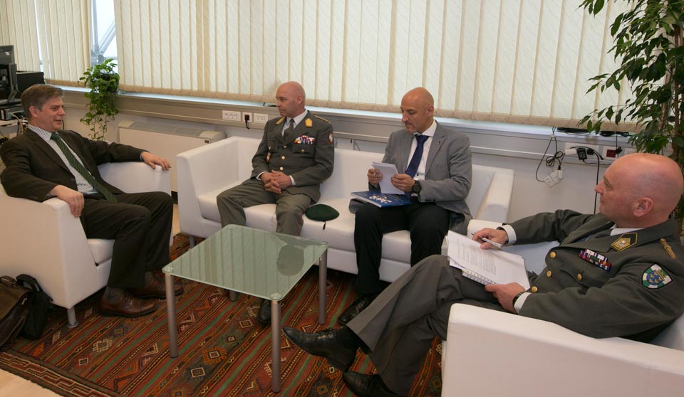 Meeting between Amb Wigemark and Maj Gen Waldner in the EUSR building
