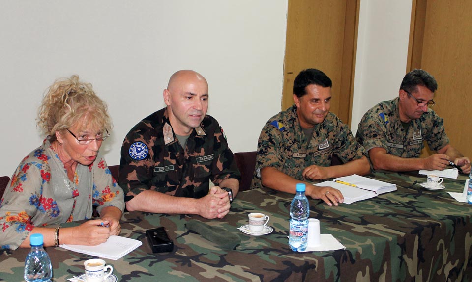 Brigadier General Szpisják receives detailed information on AFBIH's efforts in logistics