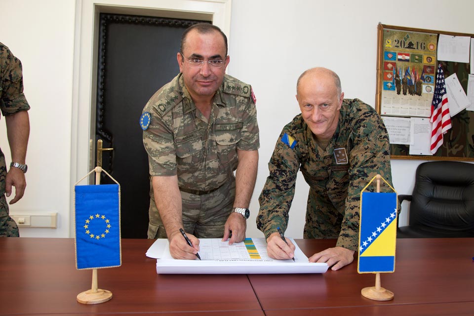 EUFOR's Draft Plan for Capacity Building and Training signed