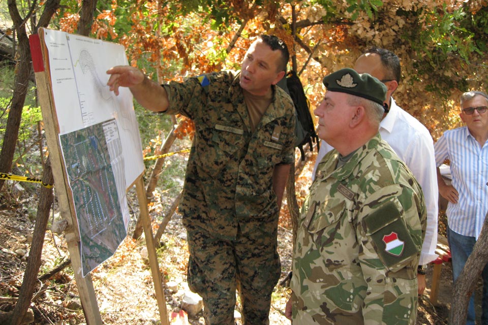 Brigadier General Horvath at the Hodbina demining site