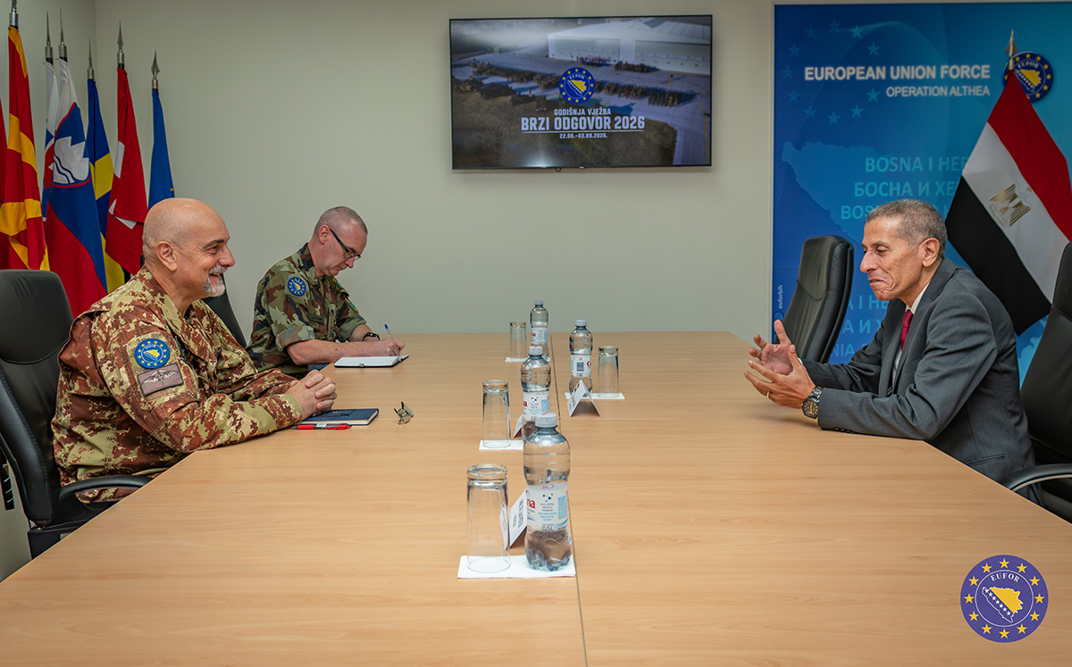 Komandant EUFOR-a susreo se sa ambasadorom Egipta radi jačanja partnerstva u pružanju podrške stabilnosti Bosne i Hercegovine