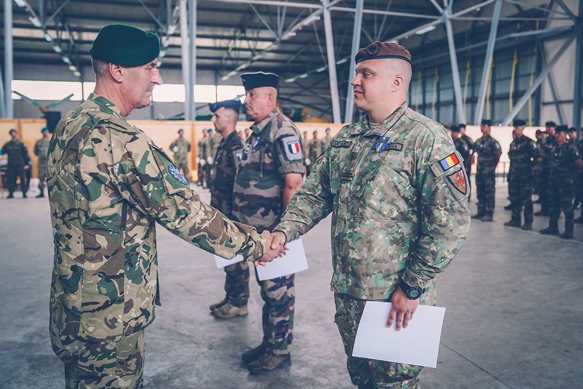 The soldiers who served as part of EUFOR were awarded the Service Medal for Operational Althea