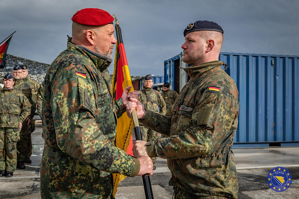 German contingent held a Change of Command Ceremony