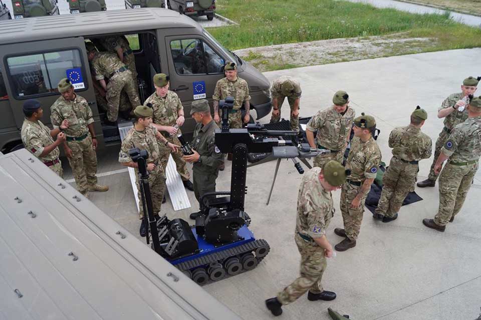 Austrian EUFOR Reserve Troops with Telerob tEODor