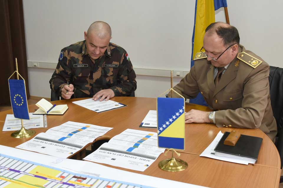 Signing of AFBiH-EUFOR 2015 Capacity Building and Training Activities