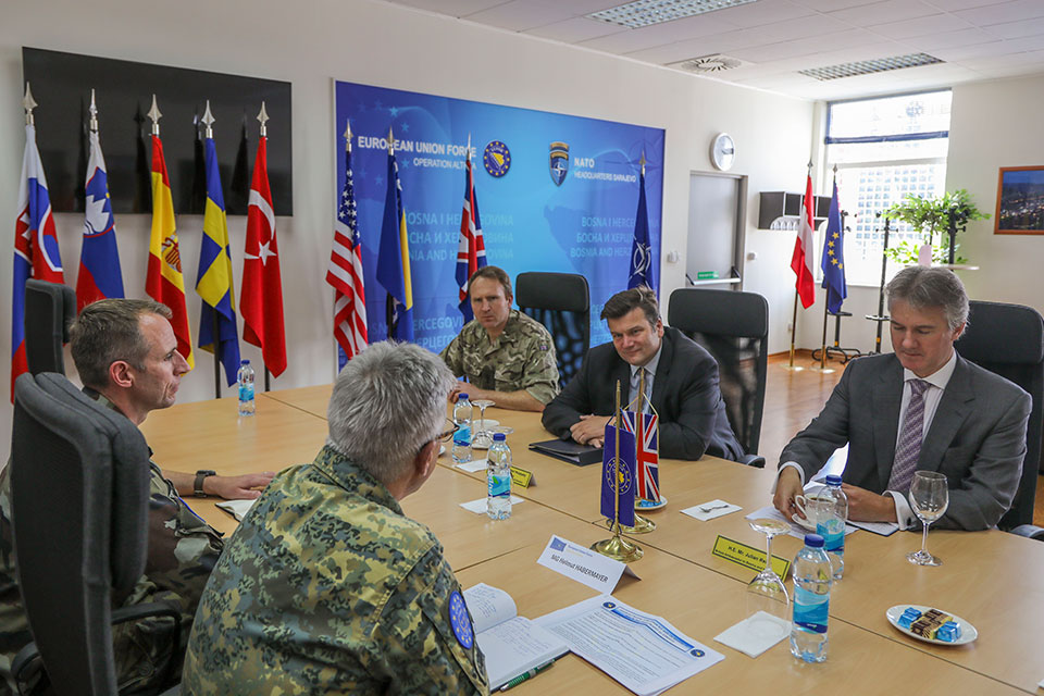  UK Minister of State for the Armed Forces visited HQ EUFOR