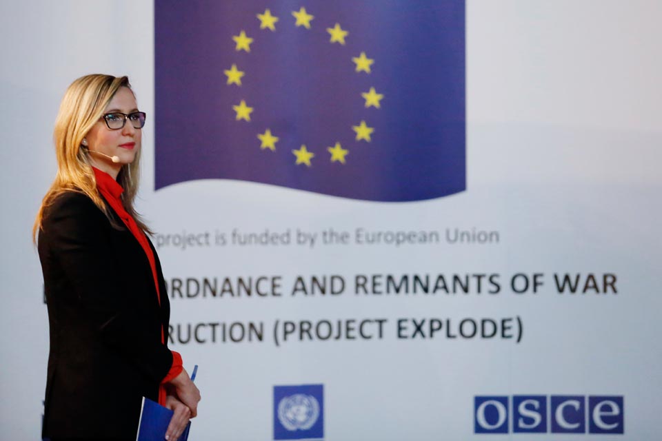 Melisa Durak Buljubašić from UNDP moderating the event