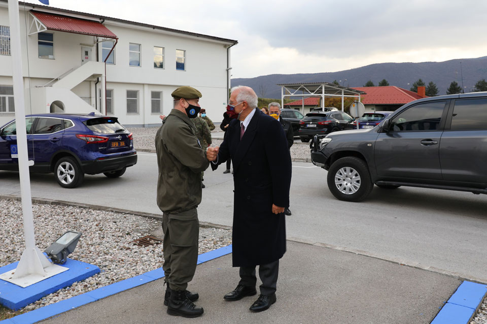 High Representative of EU for Foreign Affairs and Security Policy visits Camp Butmir