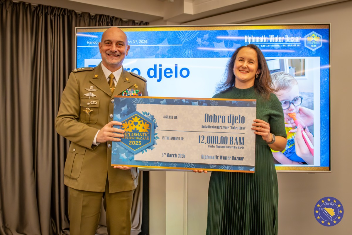 EUFOR Supports Youth-Focused Charities at Winter Bazaar Handover Ceremony