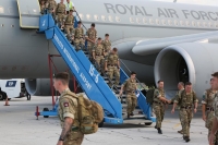 Arrival of troops at Sarajevo International Airport